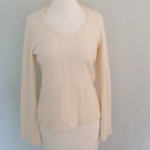 Ann Taylor Off-White Cashmere Sweater